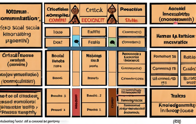 **
Prompt: Overly simplistic diagram of human behavior, showing only a few factors like "motivation" and "knowledge," while ignoring complex socio-economic and cultural contexts like poverty, discrimination, and community influence. The diagram has cracks and is fading, suggesting its inadequacy. Background shows a diverse community struggling with various social issues. Visual style should be slightly satirical and critical, emphasizing the missing elements.
**
